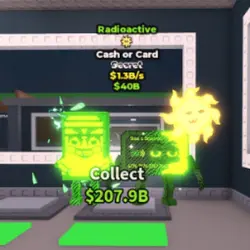 Cash or Card Radioactive 1B s (Секретный персонаж) — Roblox, лот №223605