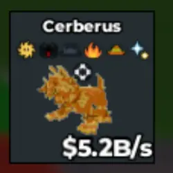 Cerberus 5.2B Gold 7 Trait Clean Trait SUN+Ball #J3 (Секрет… — Roblox, лот №223887