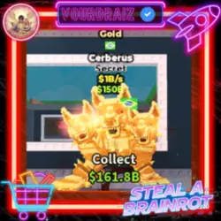 Cerberus Gold 1B s with Brazil Trait (Секретный персонаж) — Roblox, лот №223953