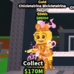 Chicleteirina Bicicleteirina 5m s GOLD (Секретный персонаж) — Roblox, лот №224223