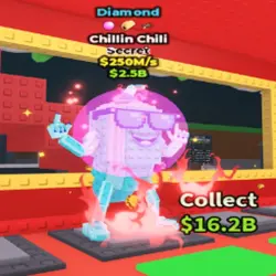 Chillin Chili 250M Diamond Recipe (Секретный персонаж) — Roblox, лот №224553