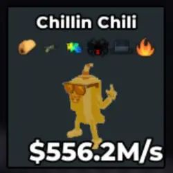 Chillin Chili 556.2M s Secret Gold 152 (Секретный персонаж) — Roblox, лот №224617
