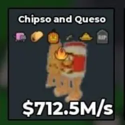 CHIPSO AND QUESO [712.5 M s ] with R.I.P Rare trait ,Pumkin… — Roblox, лот №224516