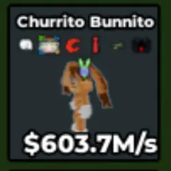 Churrito Bunnito 603.7 M s (Секретный персонаж) — Roblox, лот №224679