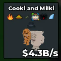 Cooki and Milki 4.3B s rex9 (Секретный персонаж) — Roblox, лот №224835