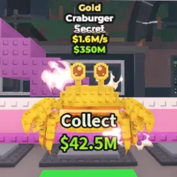 CRABURGER - GOLD (Секретный персонаж) — Roblox, лот №224921