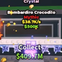 CRYSTAL bombardiro crocodilo $38.7k s RARE (Мифический перс… — Roblox, лот №225023