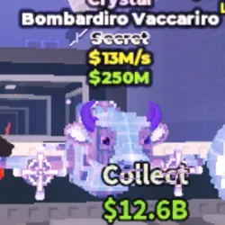 CRYSTAL Bombardiro vaccariro (Секретный персонаж) — Roblox, лот №225024