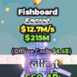 CRYSTAL fishboard $12.7M s RARE (Секретный персонаж) — Roblox, лот №224955