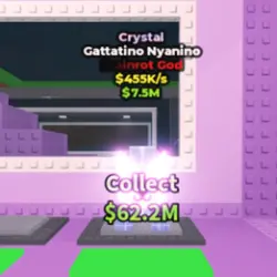 Crystal Gattatino Nyanino 455 K s (Brainrot God персонаж) — Roblox, лот №224972