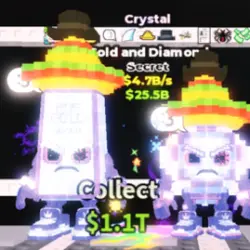 Crystal Gold and Diamond 4.7 B s (Секретный персонаж) — Roblox, лот №224974