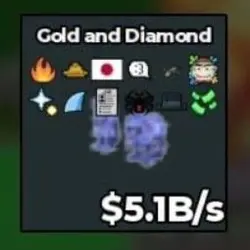 Crystal Gold And Diamond 5.1B s 12 Good Trait With Trait Ja… — Roblox, лот №224975
