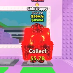 Cursed Chill Puppy 56 M s (FIRE TRAIT) (Секретный персонаж) — Roblox, лот №225327