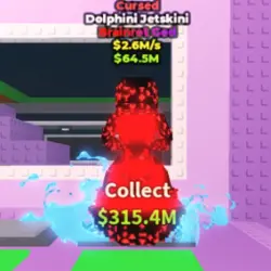 Cursed Dolphini Jetskini 2.6 M s (Brainrot God персонаж) — Roblox, лот №225337