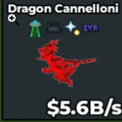 Cursed Dragon Cannelloni 5.6B s with rare traits (Секретный… — Roblox, лот №225344