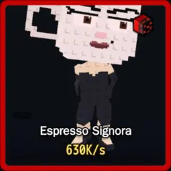 Cursed Espresso Signora 630K s (Brainrot God персонаж) — Roblox, лот №225349