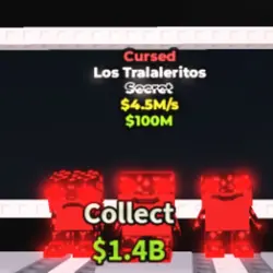 Cursed Los Tralaleritos 4.5 M s (Секретный персонаж) — Roblox, лот №225429