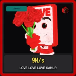 Cursed Love Love Love Sahur 9M s (Секретный персонаж) — Roblox, лот №225438