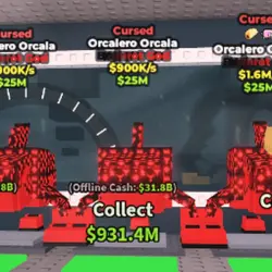 CURSED orcalero orcala $900K s RARE (Brainrot God персонаж) — Roblox, лот №225468