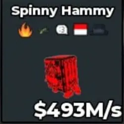 Cursed Spinny Hammy 493 M s (Секретный персонаж) — Roblox, лот №225509
