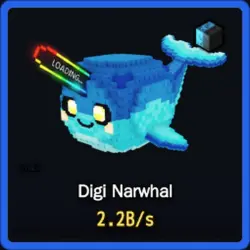 Cyber Digi Narwhal 2.2B s (Секретный персонаж) — Roblox, лот №225675
