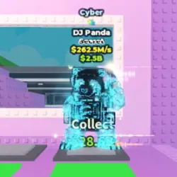 Cyber DJ Panda 262.5 M s (GLITCH TRAIT) (Секретный персонаж) — Roblox, лот №225680