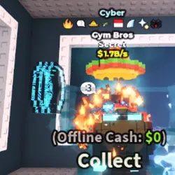 Cyber Gym Bros 1.7b s (Секретный персонаж) — Roblox, лот №225768