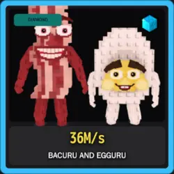 Diamond Bacuru and Egguru 36M s (Секретный персонаж) — Roblox, лот №226261