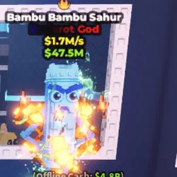 Diamond Bambu Bambu Sahur - 1.7M s - God - Fire (Brainrot G… — Roblox, лот №226267