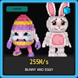 Diamond Bunny and Eggy 255M s (Секретный персонаж) — Roblox, лот №225961