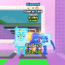 Diamond Cash or Card 1.2 B s (3 TRAITS) (Секретный персонаж) — Roblox, лот №226197