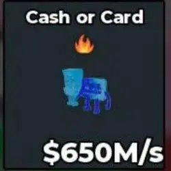 Diamond Cash or Card 650 M s (Секретный персонаж) — Roblox, лот №226218