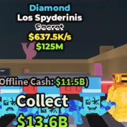 DIAMOND los spyderinis $637,5K s RARE (Секретный персонаж) — Roblox, лот №226572