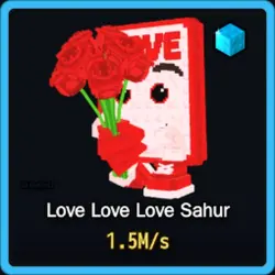 Diamond Love Love Love Sahur 1.5M s (Секретный персонаж) — Roblox, лот №226597
