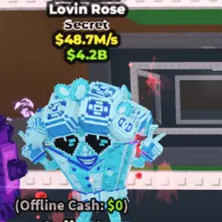 Diamond Lovin Rose - 48.7M s - Secret (Секретный персонаж) — Roblox, лот №226598