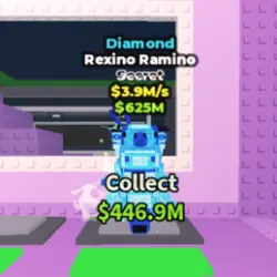 Diamond Rexino Ramino 3.9 M s (Секретный персонаж) — Roblox, лот №226681
