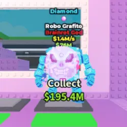 Diamond Robo Grafito 1.4 M s (1 TRAIT) (Brainrot God персон… — Roblox, лот №226689