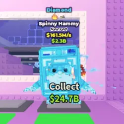 Diamond Spinny Hammy 161.5 M s (2 TRAITS) (Секретный персон… — Roblox, лот №226765
