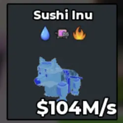 Diamond Sushi Inu 104 M s (Секретный персонаж) — Roblox, лот №226789