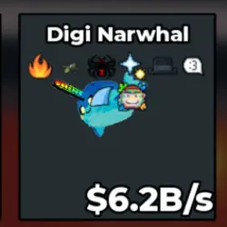 Digi Narwhal 6.2B s (Секретный персонаж) — Roblox, лот №226768