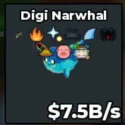 Digi Narwhal 7.5B s Jhon Pork Trait Ahyar (Секретный персон… — Roblox, лот №226777