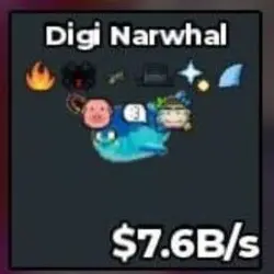 Digi Narwhal 7.6B John Pork Traits Ikyymayo (Секретный перс… — Roblox, лот №226779