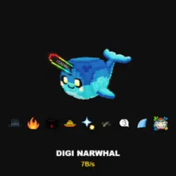 Digi Narwhal 7B s (Секретный персонаж) — Roblox, лот №226781