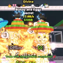 Divine Bunny and Eggy 7.8B S (Bunny + 8 Traits) #L3ZV9C (Се… — Roblox, лот №226867