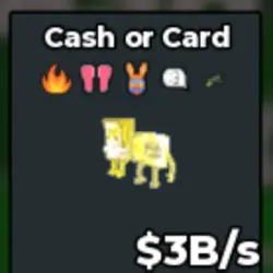 Divine Cash or Card 3B s tuya (Секретный персонаж) — Roblox, лот №226799