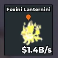 Divine Foxini Lanternini 1.4B s with Orange Ballon Trait RA… — Roblox, лот №227012