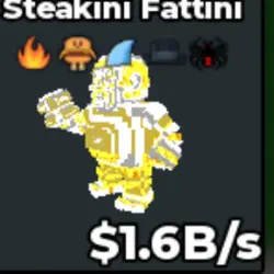 Divine Steakini Fattini 1.6B s V87 (Секретный персонаж) — Roblox, лот №227171