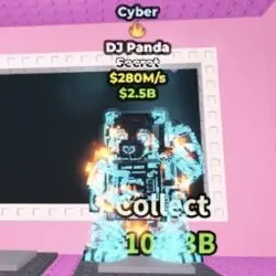 DJ Panda $280M s Cyber (Секретный персонаж) — Roblox, лот №227192