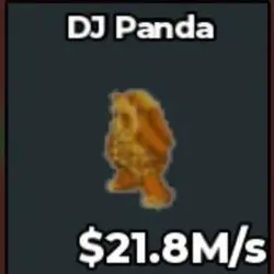 DJ Panda 21.8M s ( Gold ) (Секретный персонаж) — Roblox, лот №227232