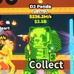 DJ Panda 236M (Radioactive) [UNOBTAINABLE] (Секретный персо… — Roblox, лот №227273